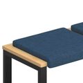 vidaXL Vankúš na lavičku 2 ks Látka Modrá Hĺbka 35 cm