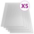 vidaXL Polykarbonátová doska 5 ks 6 mm 150x65 cm