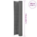 vidaXL Obojstranný záhradný plot 110x300 cm sivý