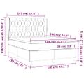 vidaXL Posteľný rám boxspring s matracom čierny 140x190 cm zamat