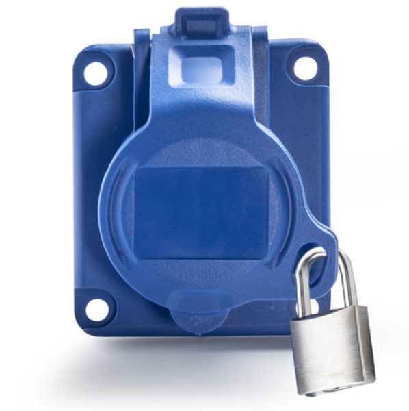 Zásuvka vestav. zámknutá 23M238L IP44-54/230V/16A/3P 6h, šikmá 10°, mikrospínač - SpeedPRO