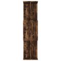vidaXL Knižnica/paraván dymový dub 80x24x96 cm spracované drevo