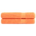 vidaXL Prémiové uteráky do sauny SOLUND 2ks oranžová 80x200cm 600 g/m2