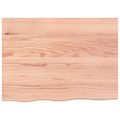 vidaXL Stolová doska bledohnedá 80x60x(2-6) cm ošetrený masívny dub