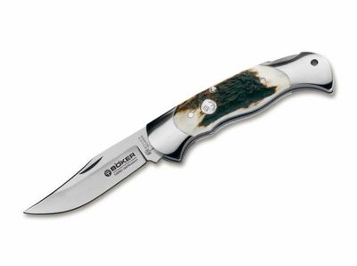 Böker Manufaktur Solingen 112004ST Scout Stag vreckový nôž 8 cm, paroh