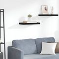 vidaXL Plávajúca nástenná polica, čierna 50x23,5x3,8 cm, MDF