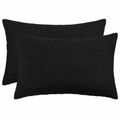 vidaXL Poťah na podložku 2 pcs HEERLEN Čierna 50 x 80 cm Bouclé
