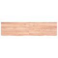 vidaXL Kúpeľňová doska bledohnedá 160x40x(2-6) cm ošetrený masív