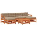 vidaXL Záhradný lounge set 7 ks Vosková hneda borovica