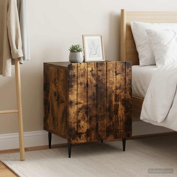 vidaXL Nočný stolík 2 ks Dymový dub 43 x 34,5 x 52 cm Kompozitné drevo