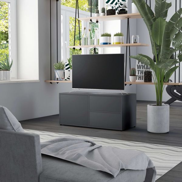 vidaXL TV skrinka, sivá 80x34x36 cm, kompozitné drevo