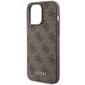Puzdro Guess pre iPhone 15 Pro Max 6,7" GUHCP15XG4GFBR hnedé HC PU 4G Metal Logo