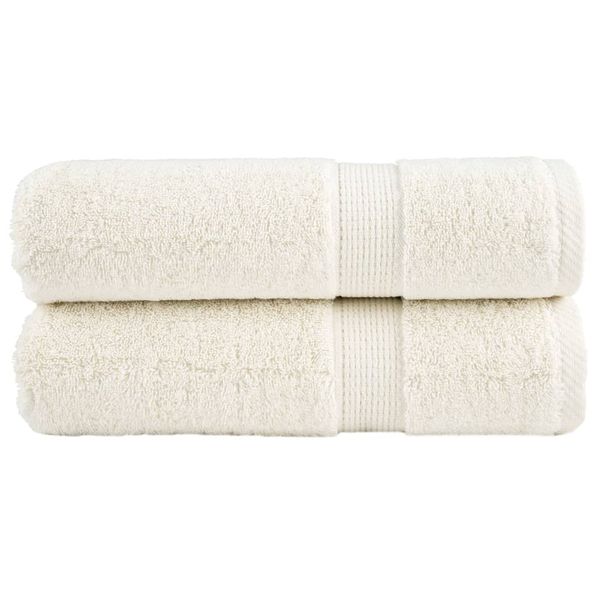 vidaXL Prémiové sprchové uteráky SOLUND 2 ks krémové 70x140 cm 600 g/m²