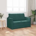 vidaXL Rozkladacia posteľ Tmavozelená 124 x 71 x 78 cm Zamat