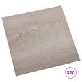 vidaXL Samo-lepiace podlahové dosky Sivohnedá 30,5 x 30,5 cm 20 ks PVC