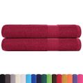 vidaXL Saunové osušky FROGN 2 ks bordové 80x200 cm 360 g/m²