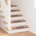 vidaXL Samolepiace schodové rohože 15 ks 65 x 21 x 4 cm Non-Slip Hnedá