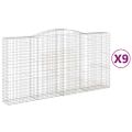 vidaXL Oblúkový gabionový kôš 9 ks 400x50x200/220cm pozinkované železo