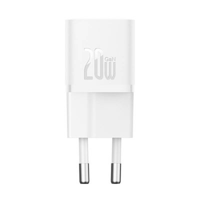 Mini nástenná nabíjačka Baseus GaN5 20 W (biela)