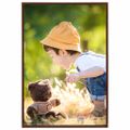 vidaXL Fotorámiky na stenu alebo stôl 3 ks bronzové 29,7x42 cm MDF
