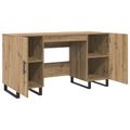 vidaXL Stôl dub artisan Kompozitné drevo 140 x 50 x 75 cm