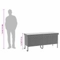 vidaXL Záhradný úložný box s kolieskami čierny 160x55x75 cm polyratan