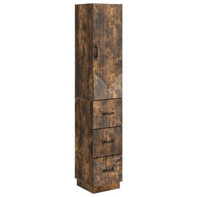 vidaXL Sada skríň 2 pcs Dymový dub 33 x 34,5 x 87 cm Kompozitné drevo