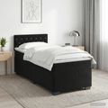 vidaXL Posteľ boxspring s matracom Čierna 80 x 200 cm Zamat