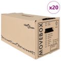 vidaXL Sťahovacia krabica 20 ks Prírodná 59 x 31,5 x 31,5 cm Kartón