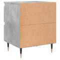 vidaXL Nočné stolíky 2 ks betónové sivé 40x35x50 cm kompozitné drevo