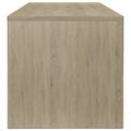 vidaXL Konferenčný stolík, biela+dub sonoma 100x40x40 cm, drevotrieska