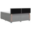 vidaXL Posteľ boxspring s matracom Svetlosivá 200 x 200 cm Látka