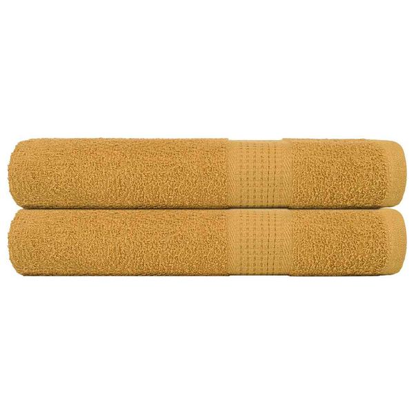 vidaXL Uteráky FROGN 2 ks zlaté 100x200 cm 360 g/m²