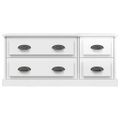 vidaXL TV skrinka lesklá biela 100x35,5x45 cm kompozitné drevo