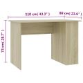 vidaXL Stôl dub sonoma 110x60x73 cm drevotrieska