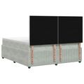 vidaXL Posteľ boxspring s matracom Svetlosivá 200 x 200 cm Zamat