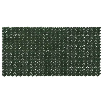 vidaXL Balkónový plôtik s listami Tmavozelená 300 x 150 cm