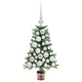 vidaXL Vianočný stromček s 150 LED-i so stojanom Zelená 65 cm PE