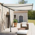 vidaXL Súprava markízových stĺpikov antracitová 300x245 cm železo