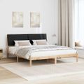 vidaXL Rám postele Hnedá a čierna 180 x 200 cm Borovicový masív