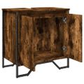 vidaXL Skrinka na umývadlo dymový dub 60x35x60 cm kompozitné drevo