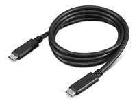 Kábel USB - USB-C (M) do USB-C (M) - 20 V - 5 A - 1 m - podporuje 4K, USB napájanie (5 A, 100 W) - čierna - pre ThinkPad T16 Gen 4 21QN
