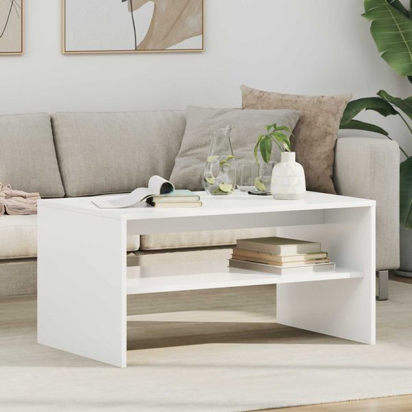 vidaXL Konferenčný stolík Biela 80 x 50 x 40 cm Kompozitné drevo