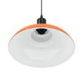 VidaXL Závesná lampa výškovo nastaviteľná E27 lesk oranžová Ø 31cm kov