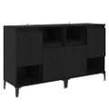vidaXL Komody 2 ks Čierny dub 60 x 35 x 70 cm Kompozitné drevo