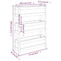 vidaXL Kvetináč biely 112x25x104,5 cm borovicový masív