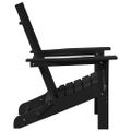 vidaXL Skladacia Adirondack kreslo Čierna 80,5 x 74,5 x 92 cm HDPE