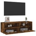 vidaXL TV nástenná skrinka dymový dub 100x30x30 cm kompozitné drevo