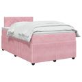 vidaXL Posteľ boxspring s matracom Ružová 120 x 200 cm Zamat