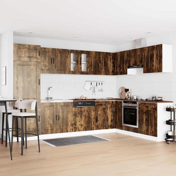 vidaXL Kuchynská skriňa s dverami Kalmar 2 pcs Hnedá 80 x 46 x 81.5 cm